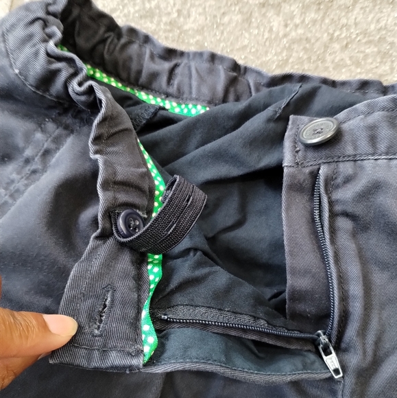 Girls GAP Kids Size 7 Reg Solid Navy Blue Pleated Skirt Adjustable Waist Cotton - Picture 6 of 9